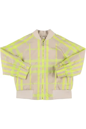 Burberry Check Print Full-zip Nylon Jacket