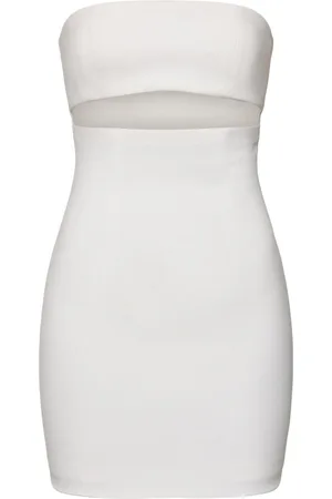 Monot Margaux Strapless Crepe Mini Dress