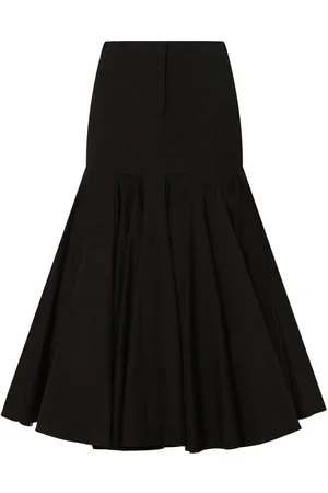 Jacquemus La Jupe Agave Pleated Poplin Midi Skirt
