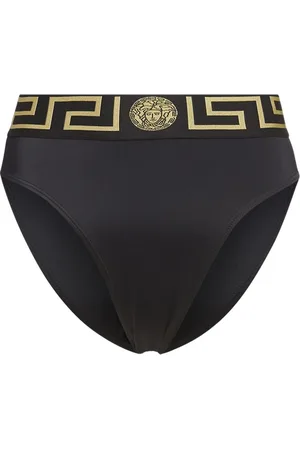 VERSACE Triangle Bikini Bottoms W/ Greek Motif