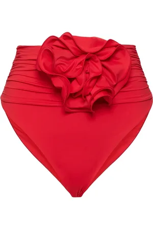 MAGDA BUTRYM Jersey High Rise Bikini Bottom W/ Rose