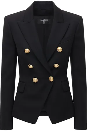 Balmain Grain De Poudre Double Breasted Blazer