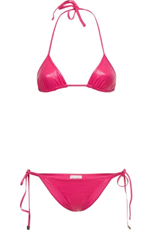 The Attico Wet Jersey Triangle Bikini