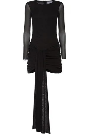 GIUSEPPE DI MORABITO Draped Stretch Silk Mini Dress