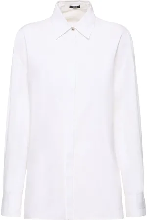 VERSACE Cotton Poplin Shirt W/ Logo Detail