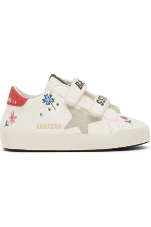 Golden Goose Baby School Leather Pre-walker Shoes