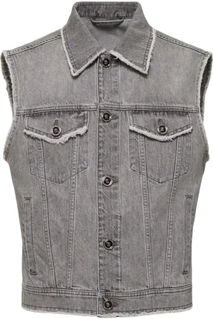 VERSACE Stonewashed Denim Vest