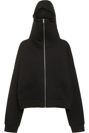 Entire Studios Washed Cotton Full-zip Hoodie