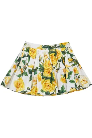 Dolce & Gabbana Flower Printed Cotton Skirt