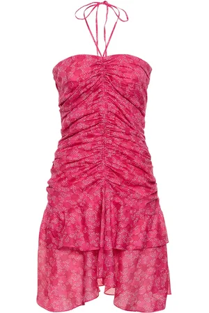 Marant Etoile Ilanka Floral Cotton Mini Halter Dress