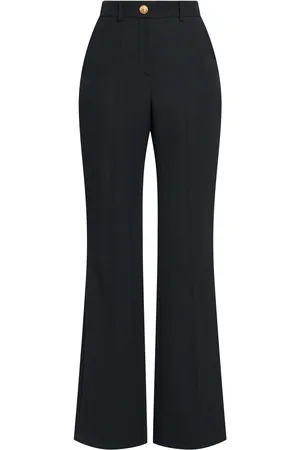 Balmain Wool High Rise Flared Pants
