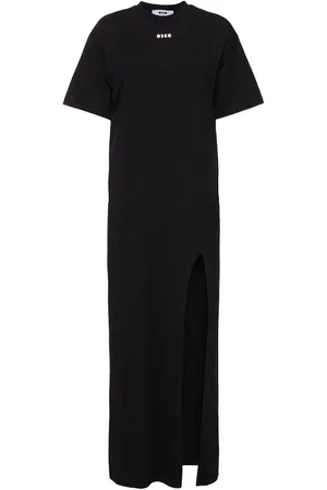 Msgm Cotton Jersey Long Dress