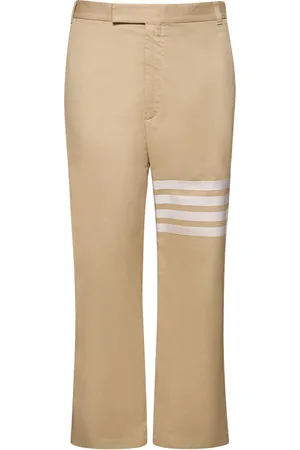 Thom Browne Unconstructed Straight Leg Cotton Pants