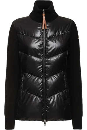 Moncler Padded Wool Blend Zip-up Down Cardigan