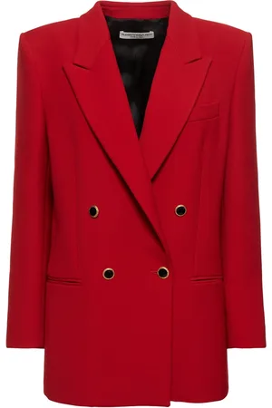 Alessandra Rich Oversized Wool Double Breasted Blazer