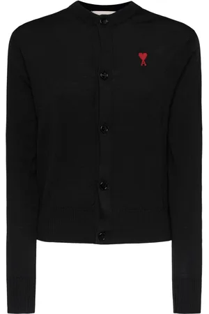 Ami Adc Logo Wool Cardigan