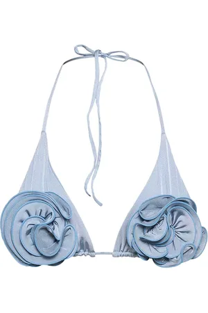 MAGDA BUTRYM Lycra Rose Triangle Bikini Top