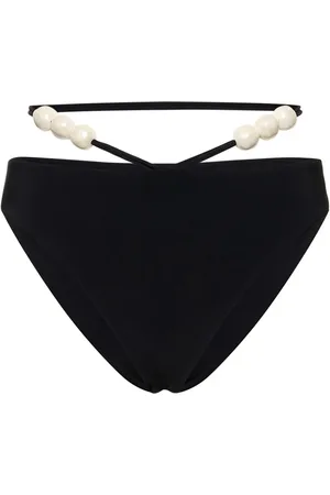 MAGDA BUTRYM Embellished Jersey Bikini Bottoms