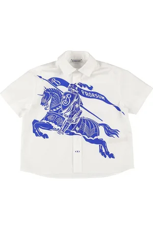 Burberry Printed Cotton Poplin S/s Shirt