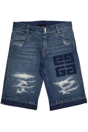 Givenchy Distressed Cotton Denim Shorts