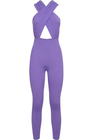 The Andamane Hola Halter Neck Matte Lycra Jumpsuit