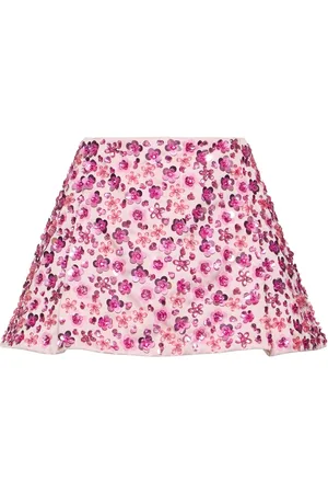 Des Phemmes Embroidered Duchesse Mini Skirt