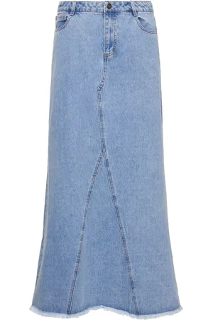 Designers Remix Miles Patchwork Denim Maxi Skirt