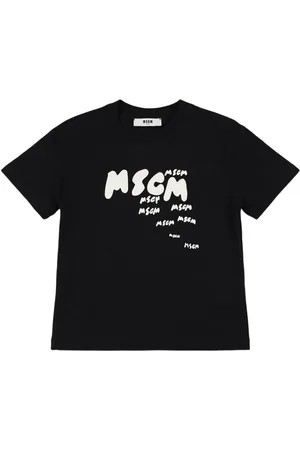 Msgm Printed Cotton Jersey T-shirt