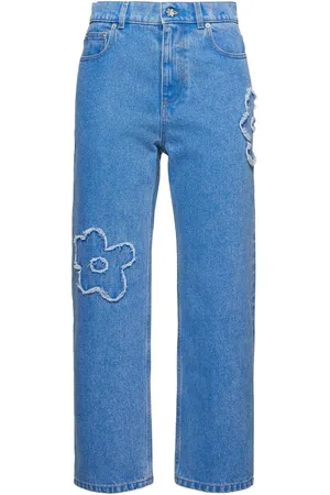Marni Coated Cotton Denim Straight Jeans