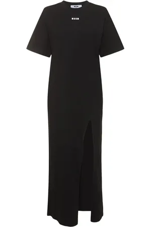 Msgm Cotton T-shirt Midi Dress