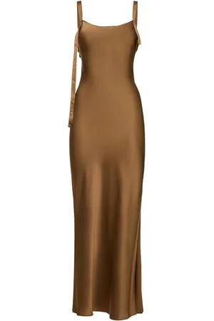 THE GARMENT Catania Long Silk Satin Slip Dress