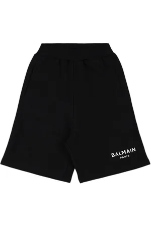 Balmain Cotton Fleece Shorts W/logo