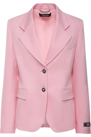 VERSACE Stretch Wool Single Breast Jacket