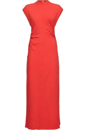 Msgm Draped Jersey Midi Dress