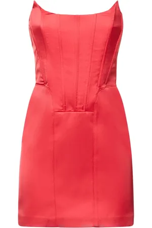 GIUSEPPE DI MORABITO Stretch Satin Mini Bustier Dress