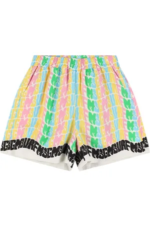 Msgm Printed Cotton Poplin Shorts