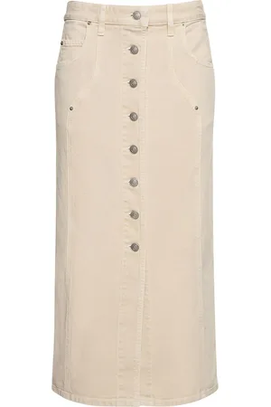 Marant Etoile Vandy Cotton Denim Long Skirt