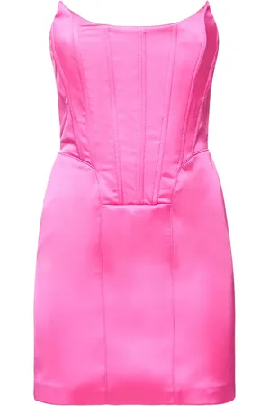 GIUSEPPE DI MORABITO Stretch Satin Mini Bustier Dress
