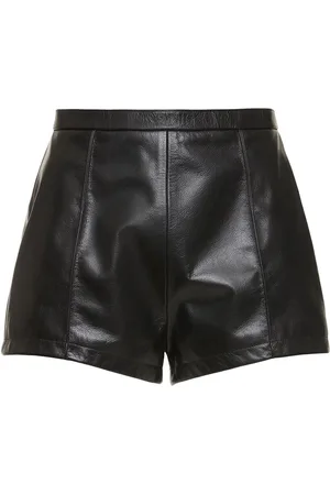 Bally Leather Mini Shorts