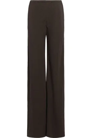 The Row Gala Silk & Linen Wide Leg Pants