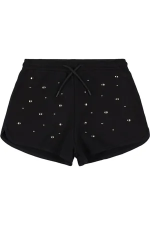 Msgm Embellished Cotton Sweat Shorts