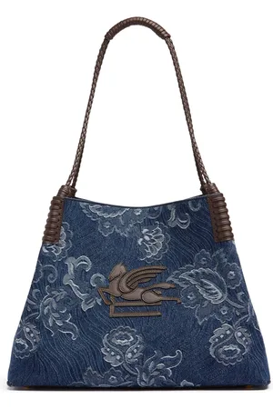 Etro Medium Libra Denim Jacquard Bag