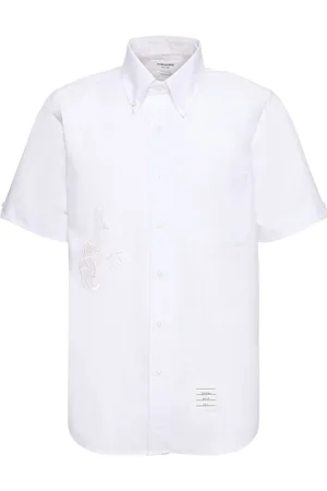 Thom Browne Button Down Cotton Straight Fit Shirt