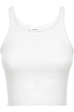 WARDROBE.NYC Hb Ribbed Stretch Cotton Tank Top