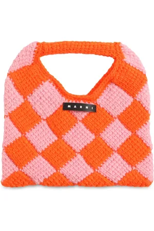 Marni Color Block Woven Tote Bag W/ Logo