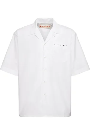 Marni Logo Cotton Poplin Boxy S/s Shirt
