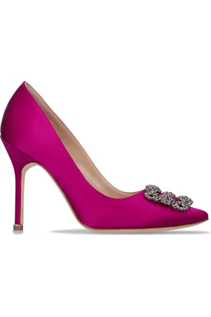 Manolo Blahnik 105mm Hangisi Satin Pumps