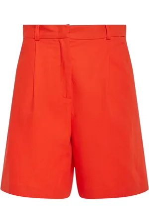 Max Mara Ecuba Cotton & Linen Canvas Shorts