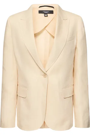 Max Mara Nalut Linen Canvas Single Breast Blazer