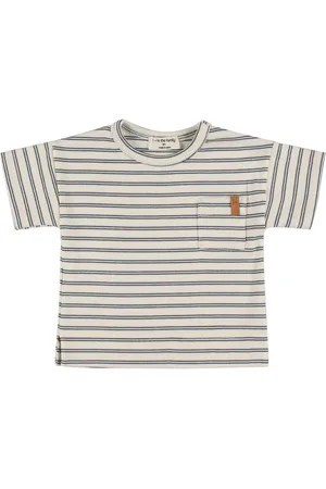 1+ IN THE FAMILY Striped Cotton Blend T-shirt